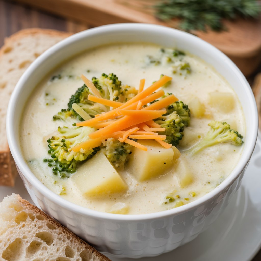 Crock Pot Potato Broccoli Cheddar Soup