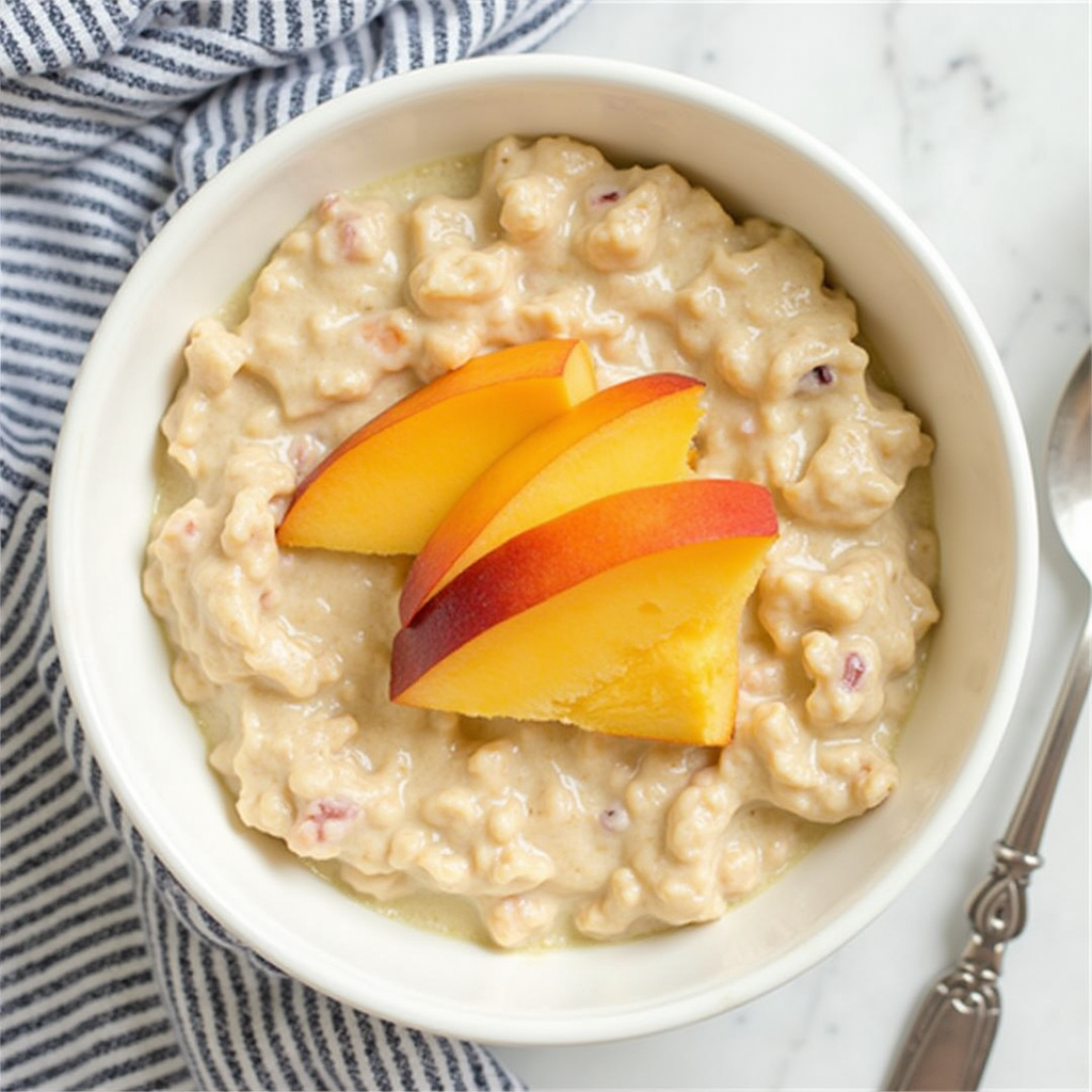 Peaches and Cream Overnight Oats 