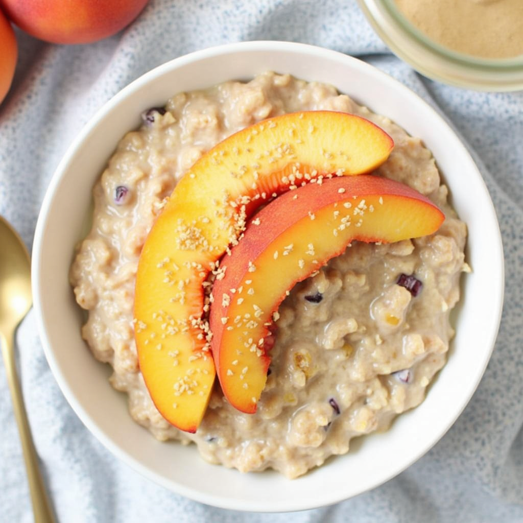 Peaches and Cream Overnight Oats