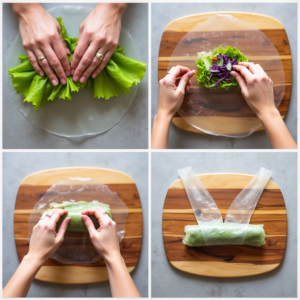Hearty Veggie Rolls with Peanut Sauce