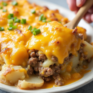 The Ultimate Cheesy Hamburger Potato Casserole Recipe