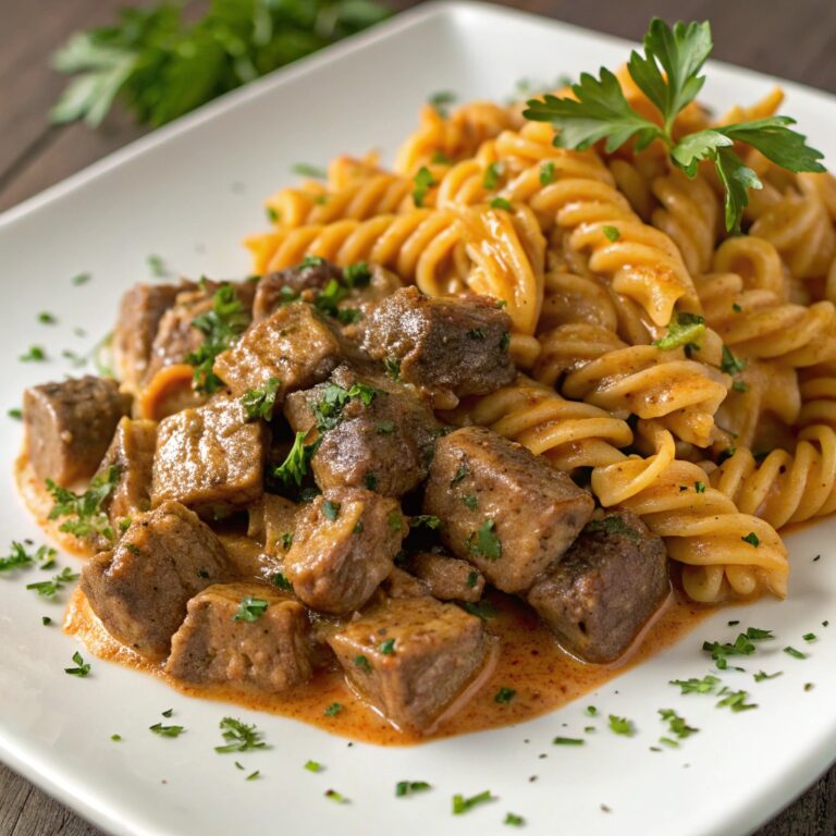 Garlic Butter Steak Bites & Spicy Cajun Alfredo Twisted Pasta